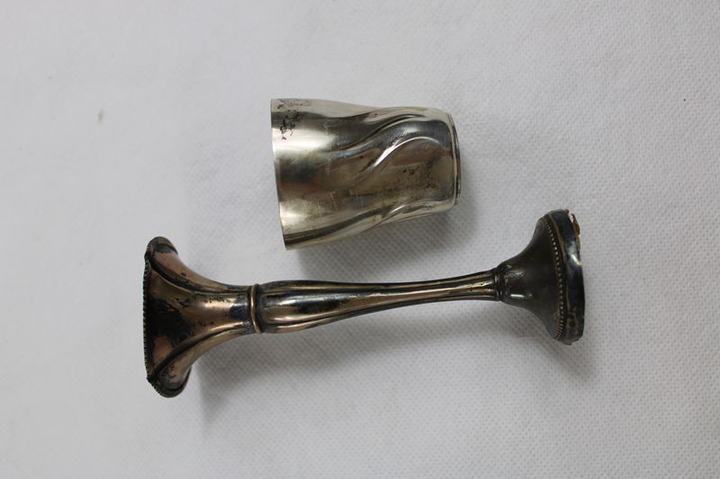 0245-Kl. Becher u. Vase 800 Silber