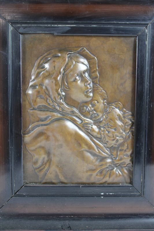 0269-Bronzerelief "Die Madonna der Straße" nach Roberto Ferruzzi wohl Italien 1. H. 20 Jh. – Bild 2