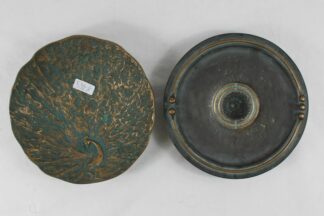 0271-Dekorative Bronzeschalen -teller 2 St.