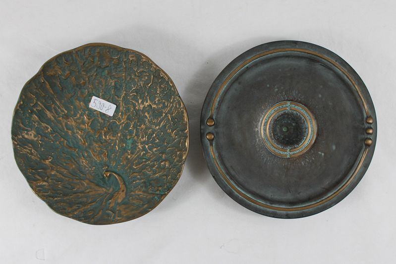 0271-Dekorative Bronzeschalen -teller 2 St.