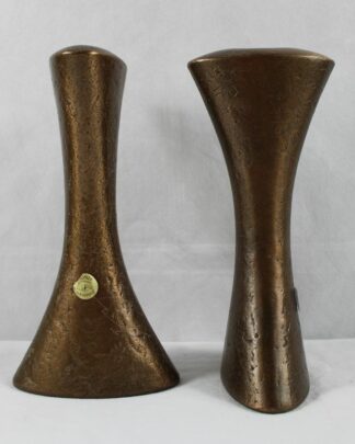 0276-Paar Bronze Vasen Brutalismus
