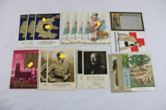 0293-Ansichtskarten Drittes Reich WK I. etc. Konvolut 16 St.