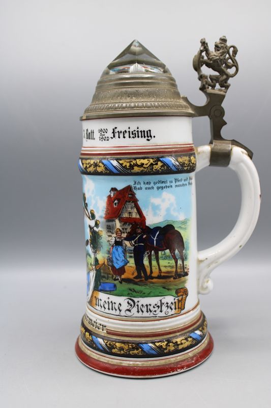 0311-Reservistenkrug 9. Feld- Artillerie- Regt. 3. Batt. 1900/1902 Freising – Bild 2