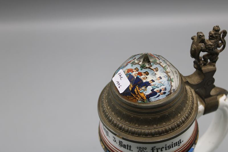 0311-Reservistenkrug 9. Feld- Artillerie- Regt. 3. Batt. 1900/1902 Freising – Bild 3