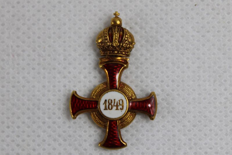 0320-Zivil Verdienstkreuz 1849 Franz Joseph I. Miniatur – Bild 2