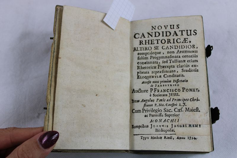 0329-Buch "Novus Candidatus Rhetoricae" München 1914