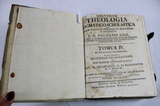 0332-Buch "Universa Theologia Dogmatico-Scholastica.." Augsburg & Innsbruck 1767