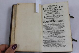 0334-Buch Cursus Theologiae Scholastico-Thomisticae Abbreviatus.. Regensburg 1740