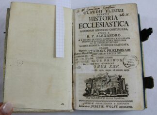 0346-Claudii Fleurii Historia Ecclesiastica Josephi Wolff 1767