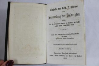 0351-Gebetbuch Gebete des Hl. Alphons 1869