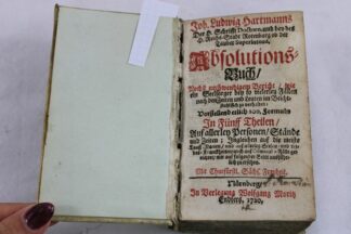 0357-Joh. Ludwig Hartmanns Absolutions-Buch Nürnberg 1720
