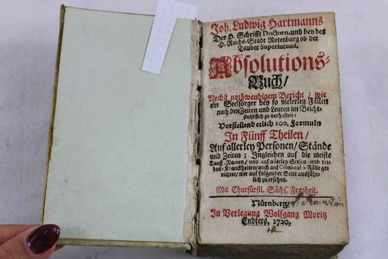 0357-Joh. Ludwig Hartmanns Absolutions-Buch Nürnberg 1720