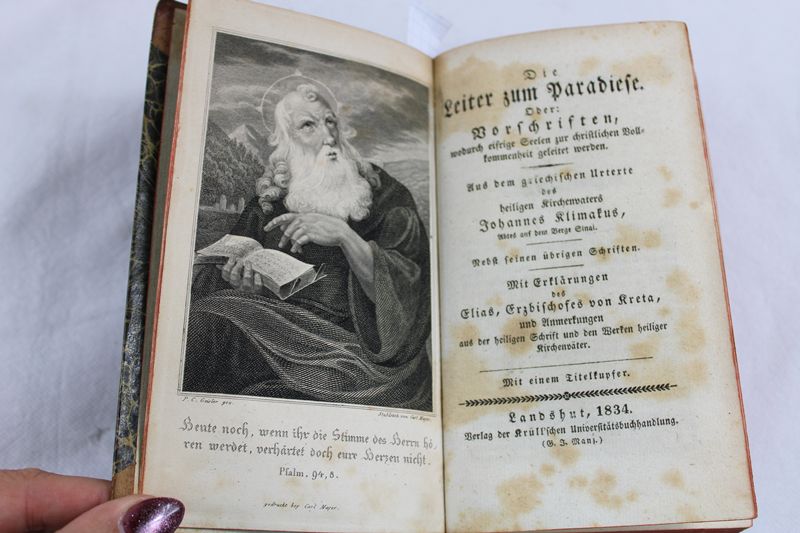 0361-Sakrales Buch "Die Leiter zum Paradiese" Landshut 1834