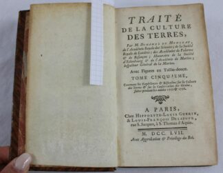 0363-Traite De La Culture Des Terres  Paris 1757