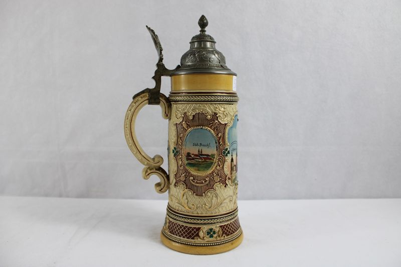 0374-Andenkenkrug Ansichtenkrug 0,5 L Fürstenzell um 1900 – Bild 2