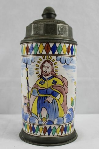 0381-Fayence Krug Jesus guter Hirte