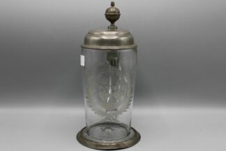 0384-Glas Walzenkrug "aus Liebe" 1821