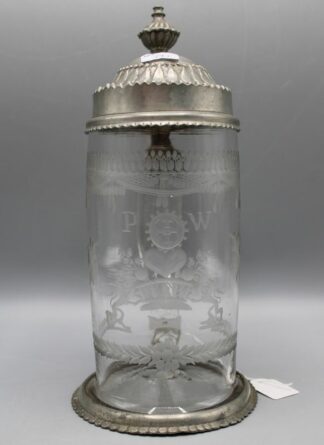 0387-Glaswalzenkrug Zunftkrug Müller südd. um 1800