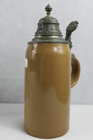 0389-Mettlacher Bierkrug 1 L Schützenkrug Form 1526 von 1893