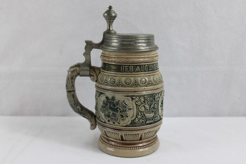 0394-Reinhold Merkelbach Steinzeug Schützenkrug 1/2 L um 1900 – Bild 2