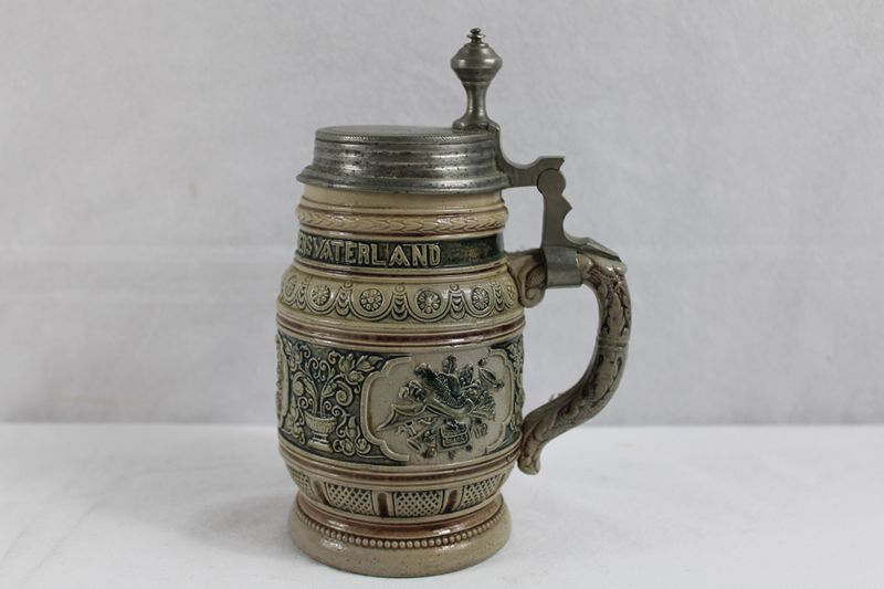 0394-Reinhold Merkelbach Steinzeug Schützenkrug 1/2 L um 1900 – Bild 3
