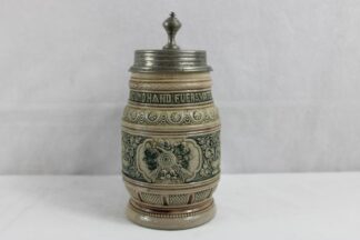 0394-Reinhold Merkelbach Steinzeug Schützenkrug 1/2 L um 1900