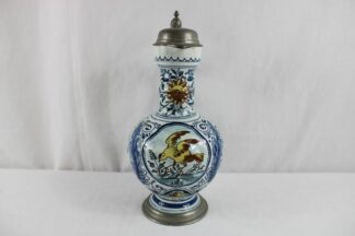 0430-Villeroy & Boch Delft Keramik Enghalskrug Nr. 5015 um 1900
